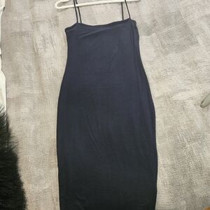 Naked Wardrobe Maternity Navy Midi Dress